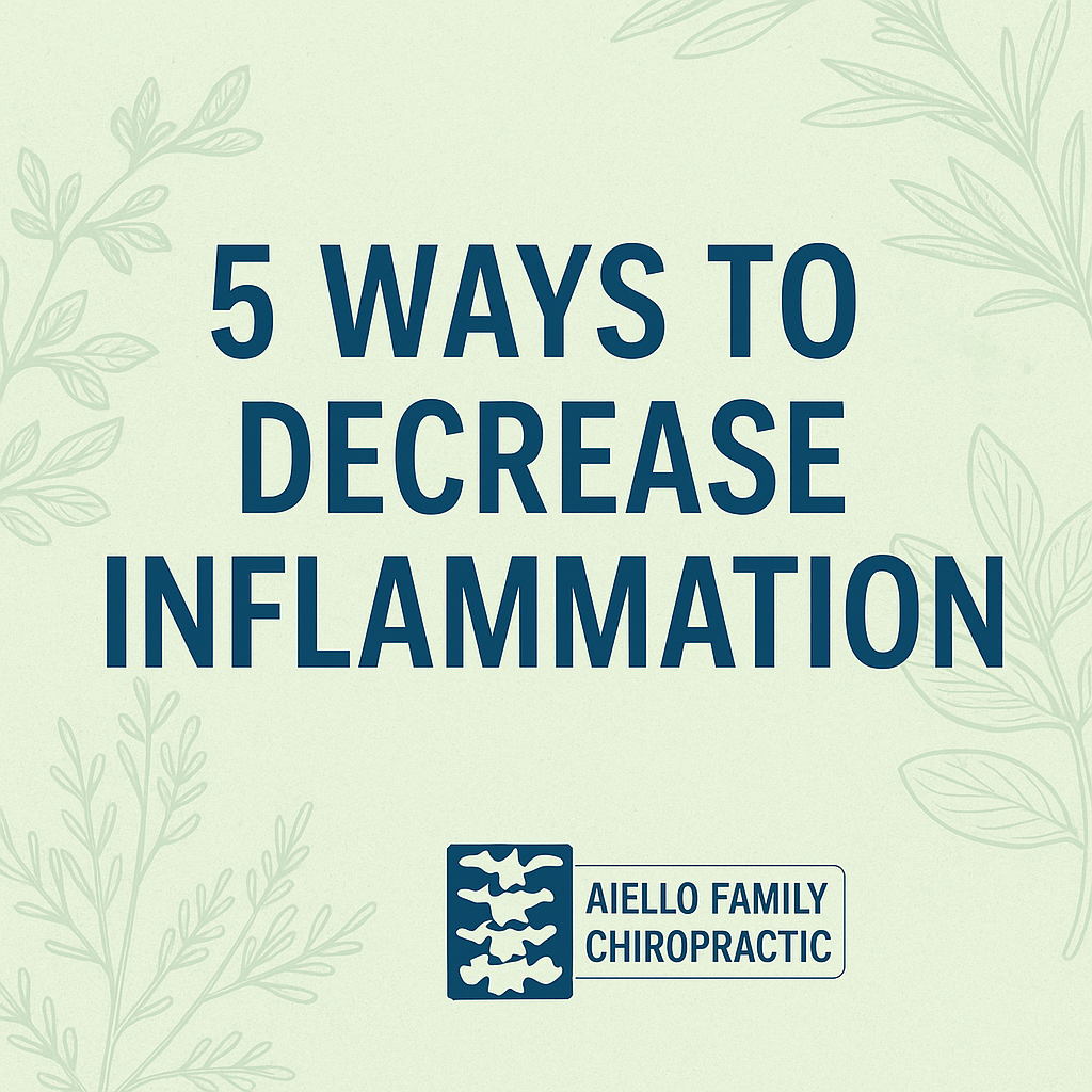 5 ways to decrease inflammation naturally